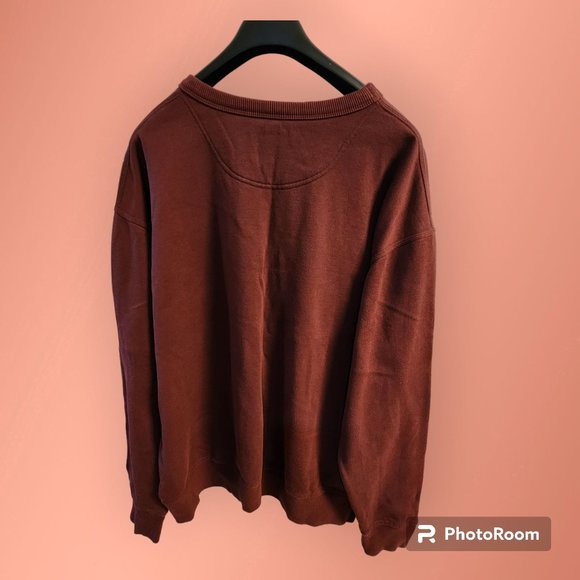 Men's Champion Crew Neck Sweatshirt Size 2XL Burgundy 53% Cotton 47% Polyester - Picture 2 of 5